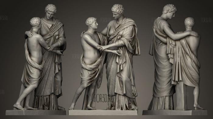 Orestes and Electra stl model for CNC